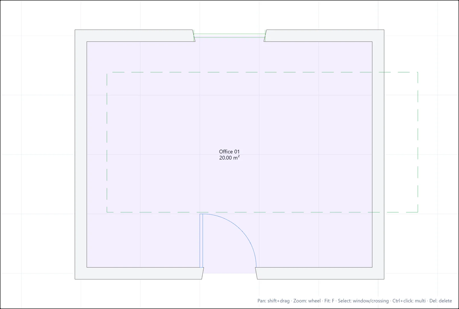 Crossing selection, dragged right to left
